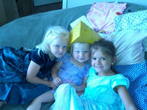 These girls want to wear princess dresses everyday! and spend their play time doing hair and makeup