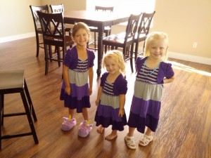 These girls all matched. My girls love to go to Mia's and Rose has no clue that she is 2 years younger...