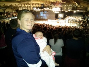 I got to go to the BYU basketball kickoff - i love bball