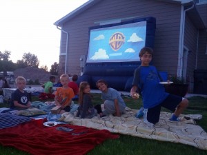 Movie night at the neighbors