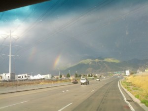 double rainbow on our drive home