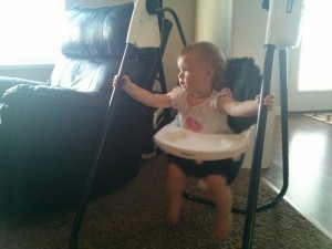 the swing is always used more by the 1 year old than the new born.