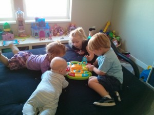 the little siblings teaching the littler siblings