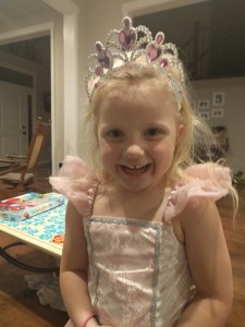 Rose was dying to wear her halloween costume. Such a Cute Tiny Dancer :)